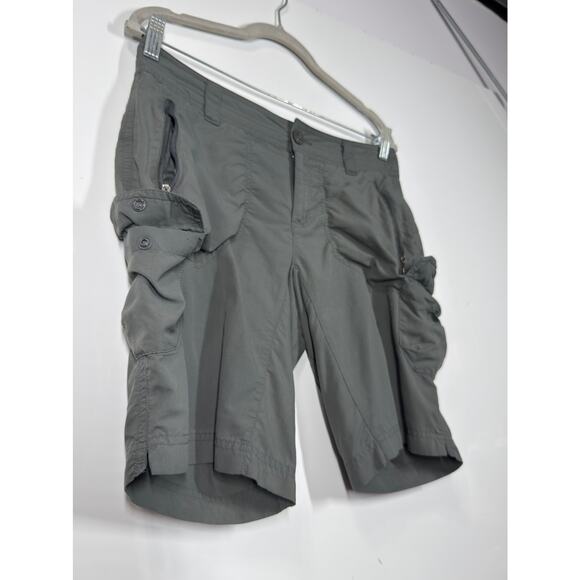 Columbia Womens Outdoor Hiking Active Grey Shorts Zipper Pockets Quick Dry Size6 - Picture 10 of 11